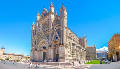 Cathedral of Orvieto (Duomo di Orvieto), Umbria, Italy - obrazy, fototapety, plakaty