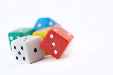 Poker cube on a white background
