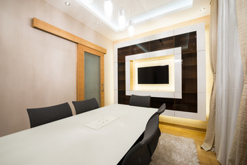 Interior of a modern dining room