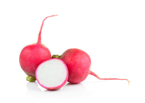  radish isolated on white background