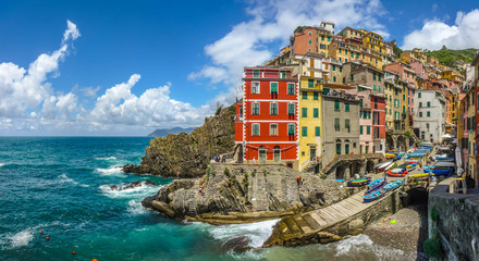 Fototapeta na wymiar Riomaggiore, Cinque Terre, Liguria, Italy