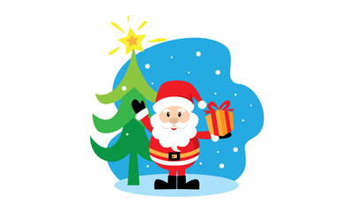  santa with giftbox