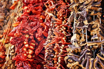 Pepper on grand bazaar in Istanbul