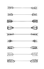 Retro scribble hand-drawn dividers set