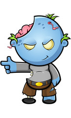 Blue Zombie Character