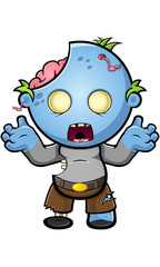 Blue Zombie Character