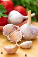 Garlic, chili pepper, tomatoes and spiсes