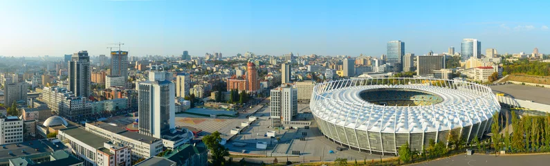 Keuken spatwand met foto Olimpyc Stadion. Kiev, Oekraïne © joyt