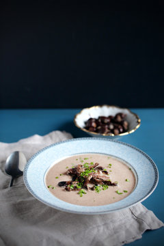 Wild Mushroom Chowder With Forest Chestnut, Autumn Meal