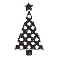Simple doodle of a christmas tree
