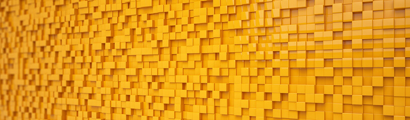 abstrakter Hintergrund aus Würfeln in orange