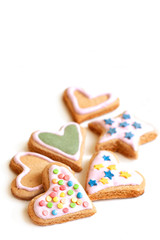 Cookies on white background
