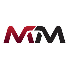 Modern Initial Logo MM - obrazy, fototapety, plakaty