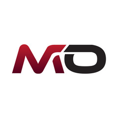 Modern Initial Logo MO - obrazy, fototapety, plakaty