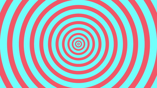 4k Seamless Looping hypnosis spiral Background with Pastel Color Style.
