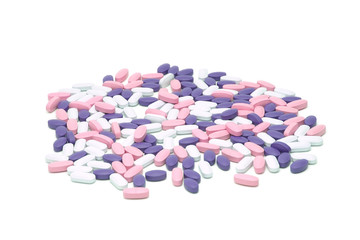 Pills isolated on white background