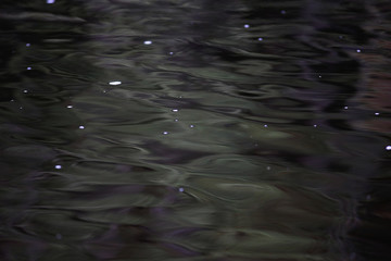 texture of a dark autumn water in the river