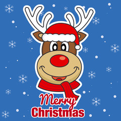 Fototapeta na wymiar Merry Christmas. reindeer