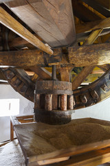 interior of Windmill; Campo de Criptana; Castilla La Mancha; Spa
