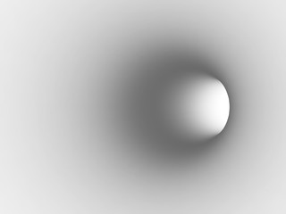 Turning white tunnel with soft shaded segment