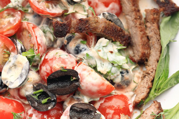cherry tomatoes salad texture eco food concept Vitamins