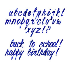 Handwritten Alphabet with Small Letters