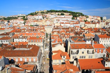 Fototapeta na wymiar View to Lisbon streets