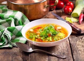 bowl of vegetable soup