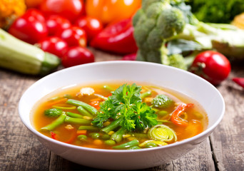 bowl of vegetable soup