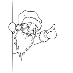 Santa Claus Ausmalvorlage 