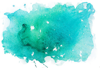 Abstract watercolor aquarelle paint hand drawn colorful splatter