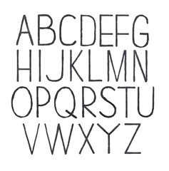 Watercolor aquarelle simply thin font type handwritten hand
