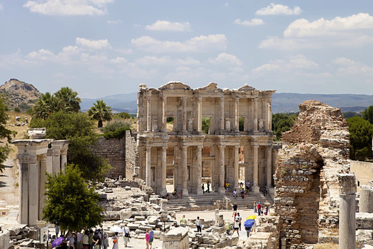an important archaeological monument of Ephesus, Turkey