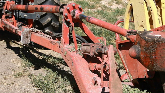 Tractor swather driveline run P HD 0858