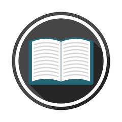 Vector Book Icon with long shadow