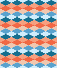 Seamless colorful decorative vector background with geometric shapes