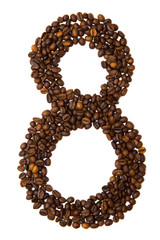 number eight of coffee beans