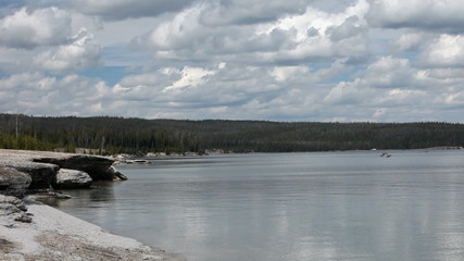 Yellowstone Lake shore boat P HD 2957