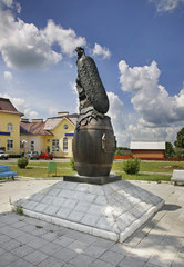 Monument to cucumber in Lukhovitsy. Russia