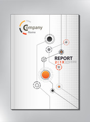 Abstract technology  Annual report Cover design