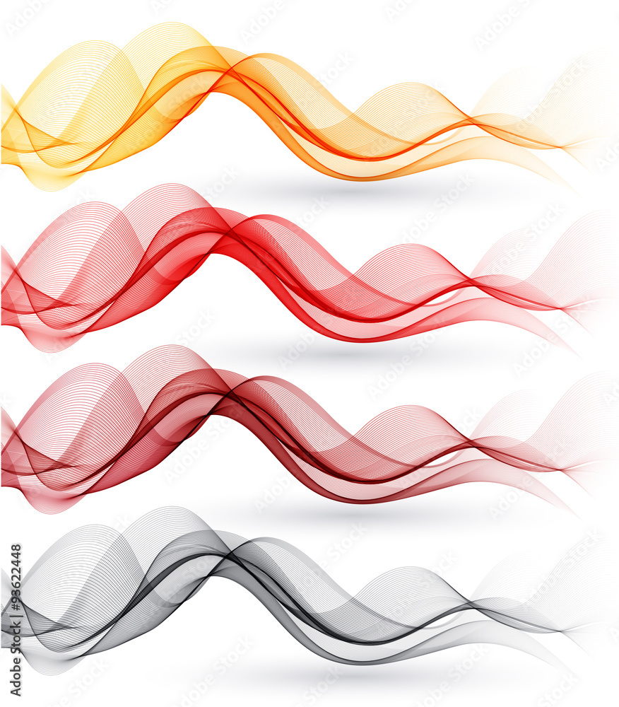 Poster set of abstract waves. vector illustration