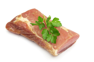 meat on the white background