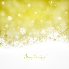 Merry Christmas and Happy New Year 2016 ! Gold version with snowflakes