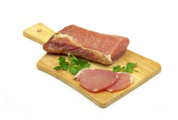 meat on the white background