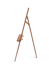 Wooden painter easel isolated on white