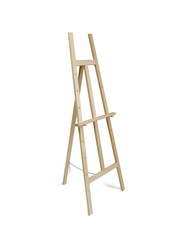 Wooden painter easel isolated on white
