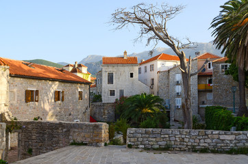 Fototapeta na wymiar The old town in the morning, Budva, Montenegro