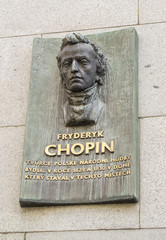 Frederic Chopin memorial in Prague