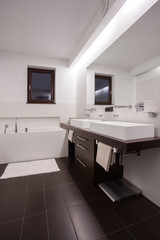 Fototapeta na wymiar Modern and functional bathroom