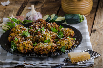 Courgette and Mint Fritters
